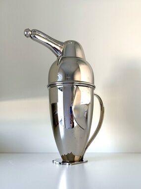 Restoration Hardware Large  Silver Penguin Shaker in Original Box